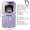 Mini Folding Cell Phone - Elderly Mobile Phone, Large Screen Display Light Camera | New Folding Flip Phone with 1.77 Inch Screen, Easy to Use Hifi Multi-Function Clamshell Phone E