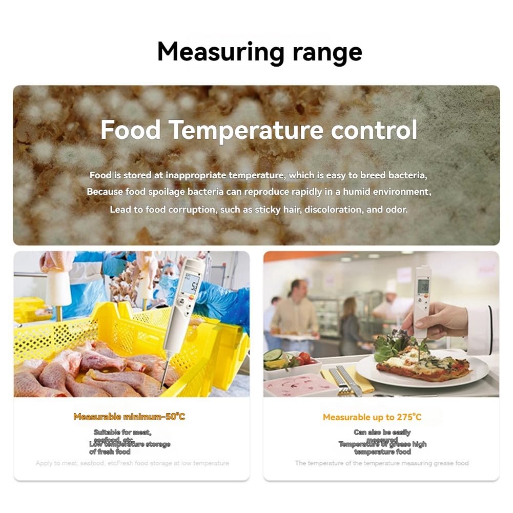 Termómetro de Penetración con Sonda Plegable, Termómetro Digital LCD, Termómetro de Seguridad Alimentaria T103 (-30 °C A +220 °C) 0560 0103
