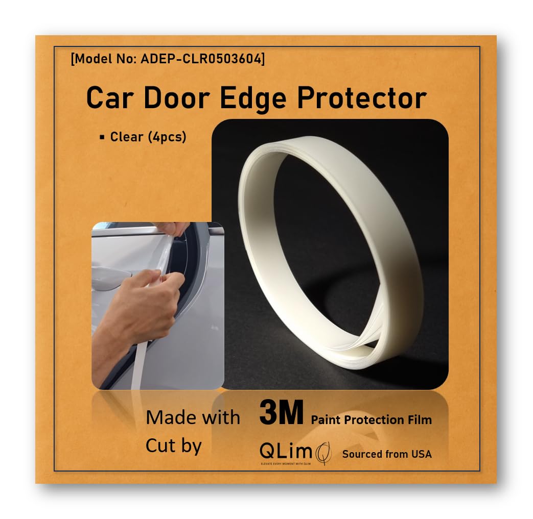 3M-4strips Car Door Edge/Entry Protector/Sticker/Guard, 3M-PPF(Paint Protection Film), Clear(Transparent), Anti Scratch, Universal Fit for Most Cars (Clear 0.5inx36in /4strips)