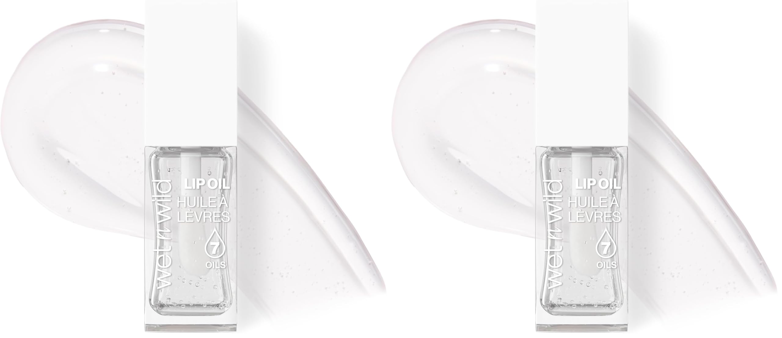 wet n wild Lip Oil - Lightweight, Non-Sticky, Hydrating & Nourishing Formula with Marula, & Jojoba Oils, Vegan & Cruelty-Free - Crystal Ball (Pack of 2)