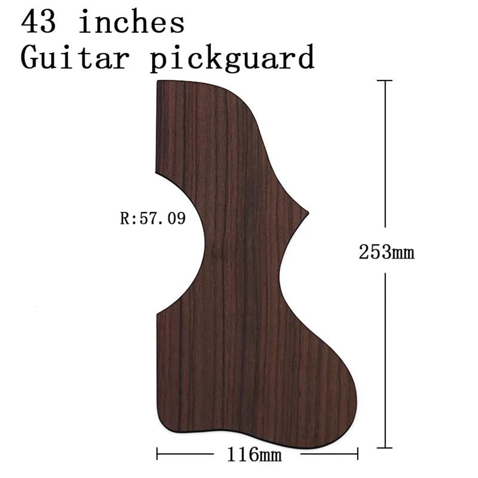 1 Pezzo Di Battipenna Per Chitarra Acustica Per Mancini Per Rovescio In Palissandro Adesivo Autoadesivo Per Battipenna Parti di chitarra(2)