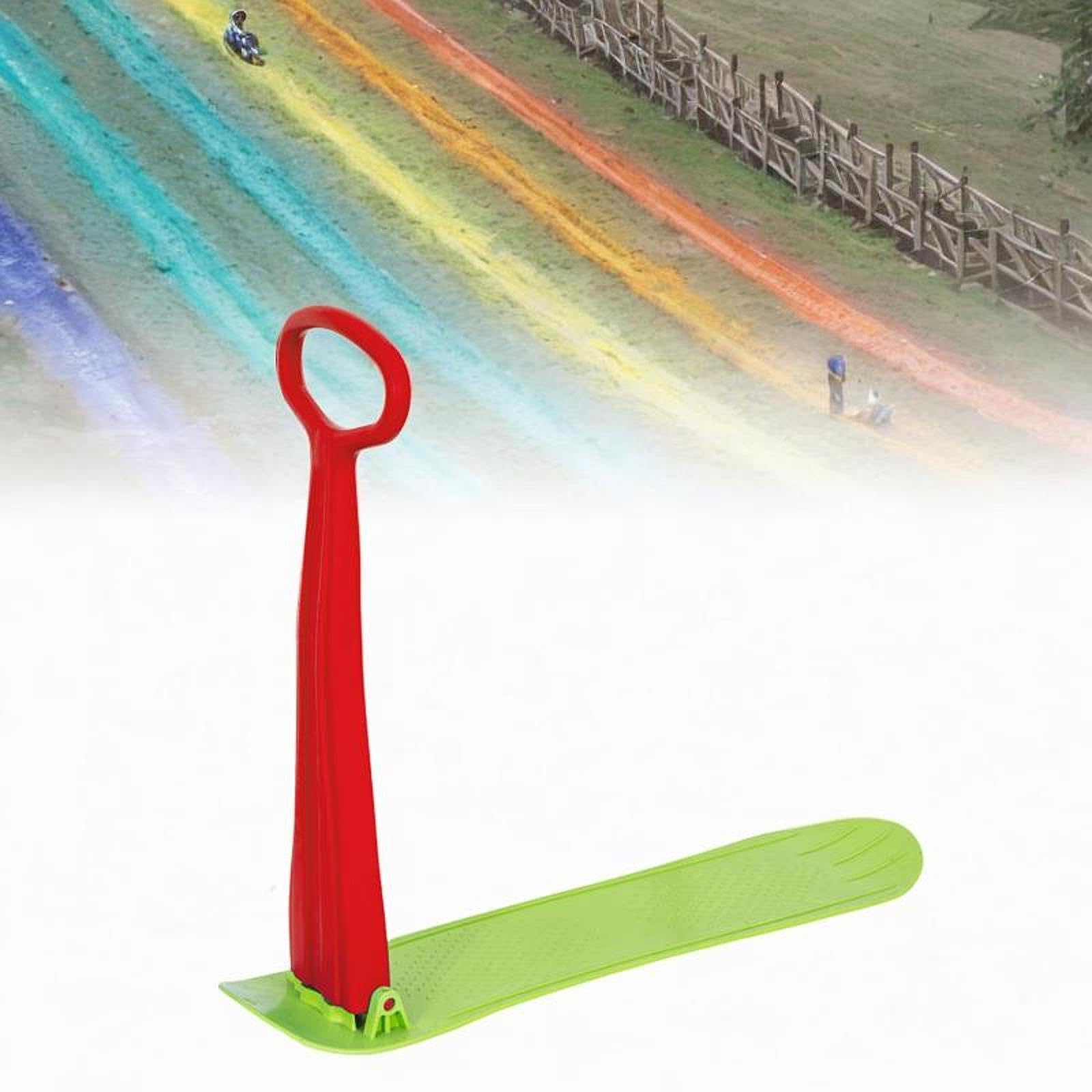 Luge à Neige, Patin à Neige Compact et Portable, Planche à Neige avec Guidon pour 4 Ans et Plus, Extérieur