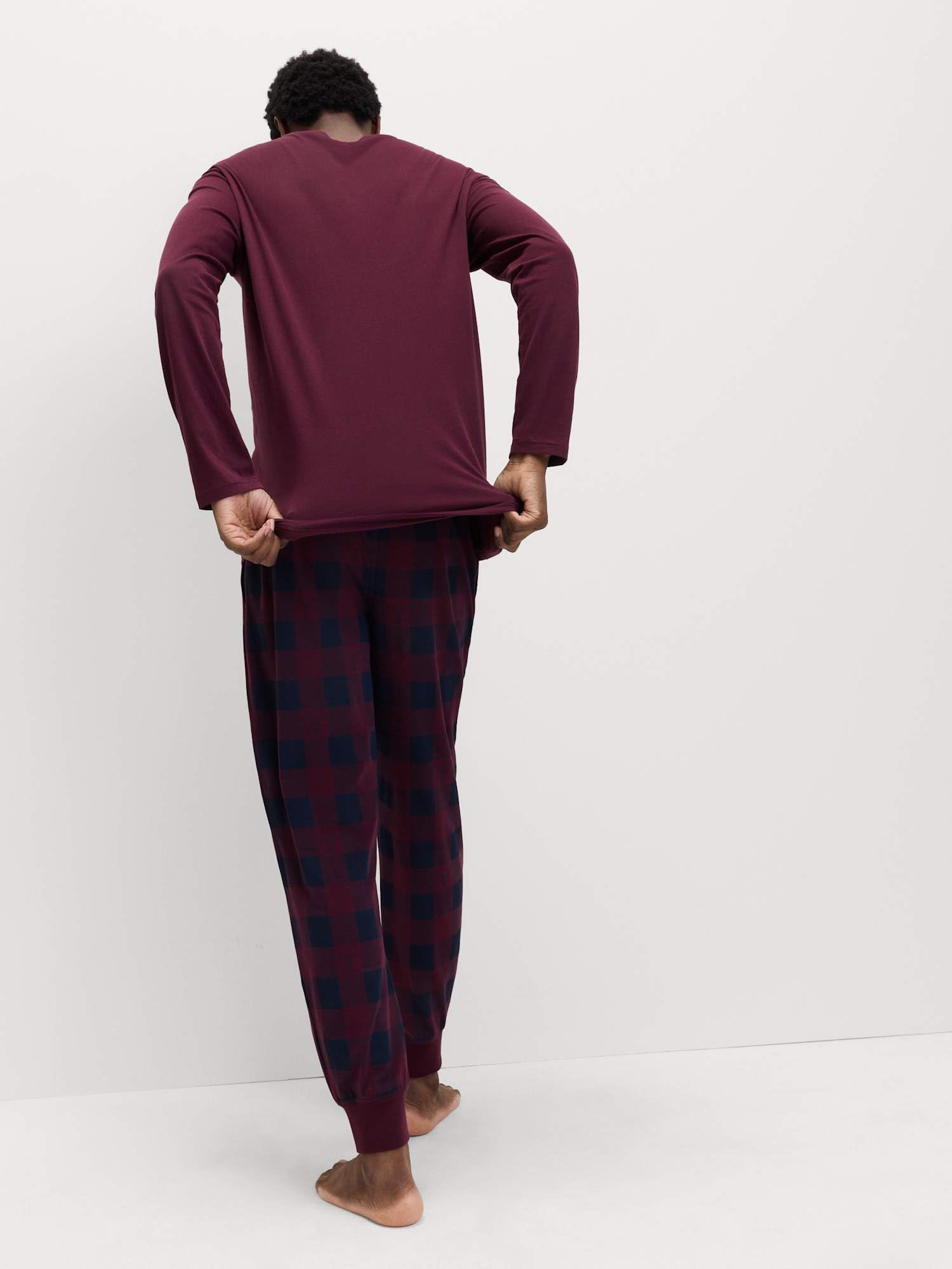 Marks & Spencer Pantalones de Pijama Cómodos de Algodón Puro para Hombre, Cintura con Cordón, con Bolsillos