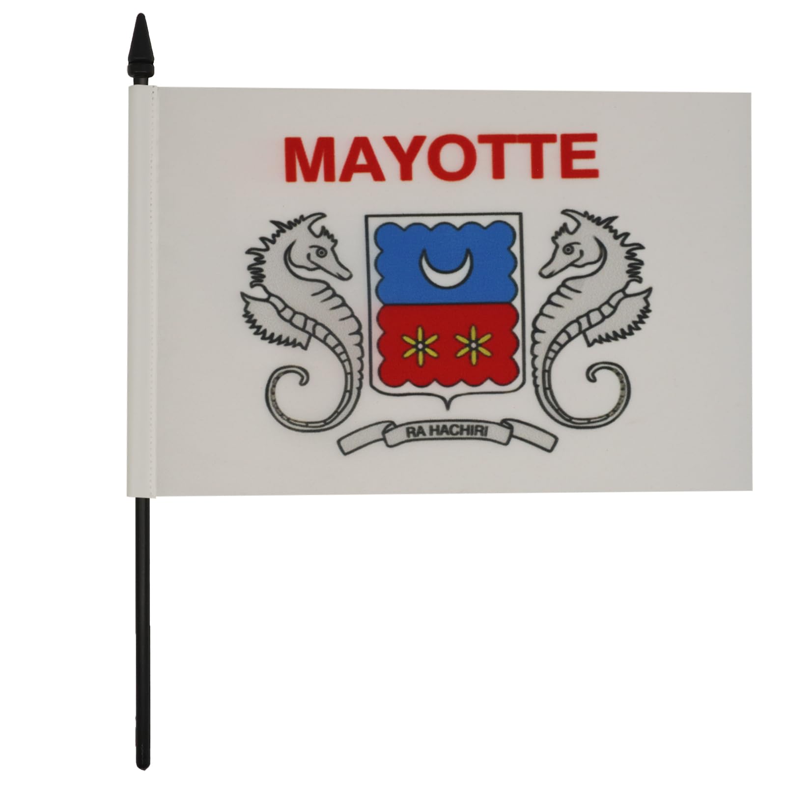 AZ FLAG Mayotte Table Flag 5'' x 8'', French region of Mayotte Office Decoration 100% Polyester 21 x 14 cm - Image 2