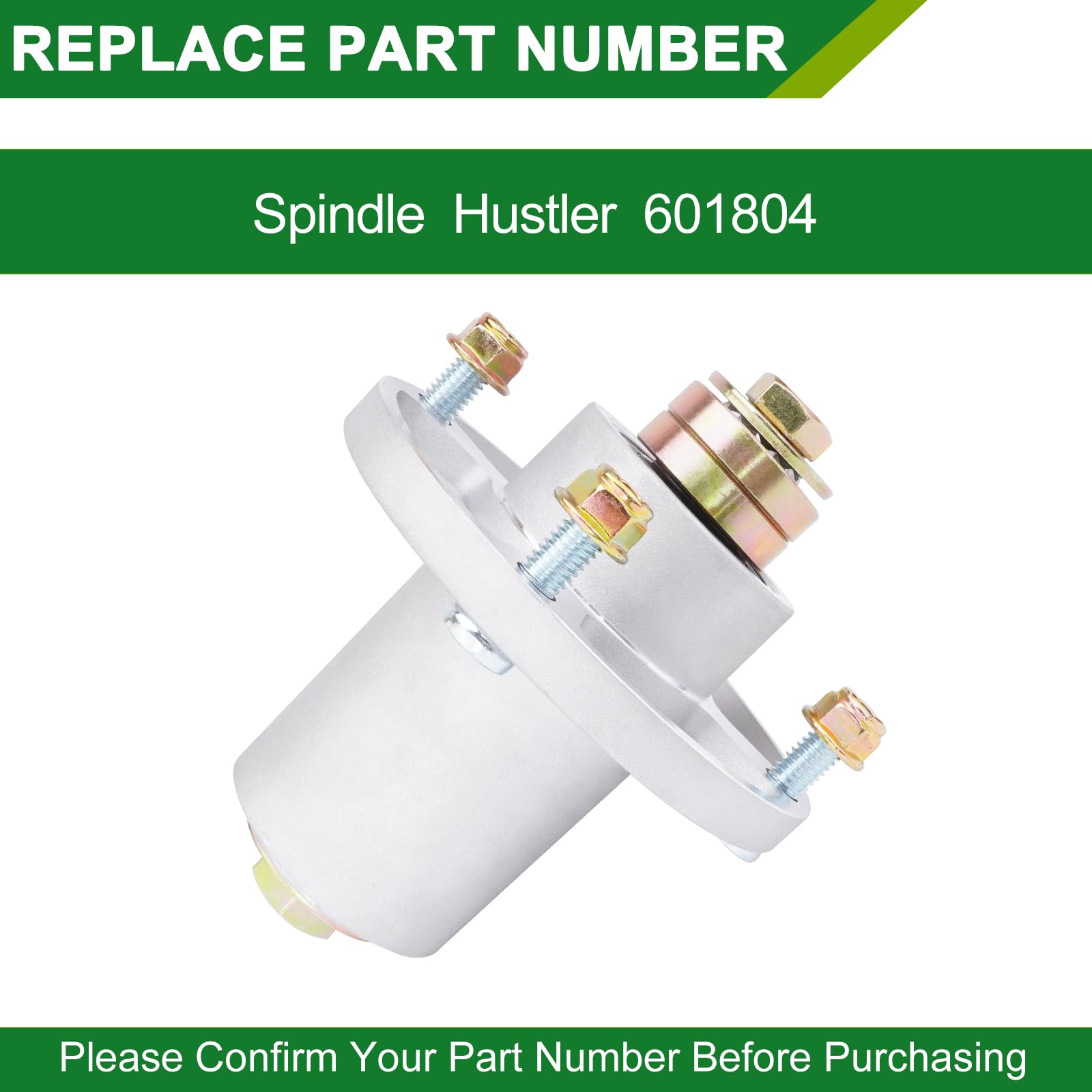 601804 607418 Husillo 604665 - Conjunto de polea compatible con husillo Hustler Raptor SD 48, husillos Hustler Raptor SD 48, husillos Hustler 48 (1 paquete)