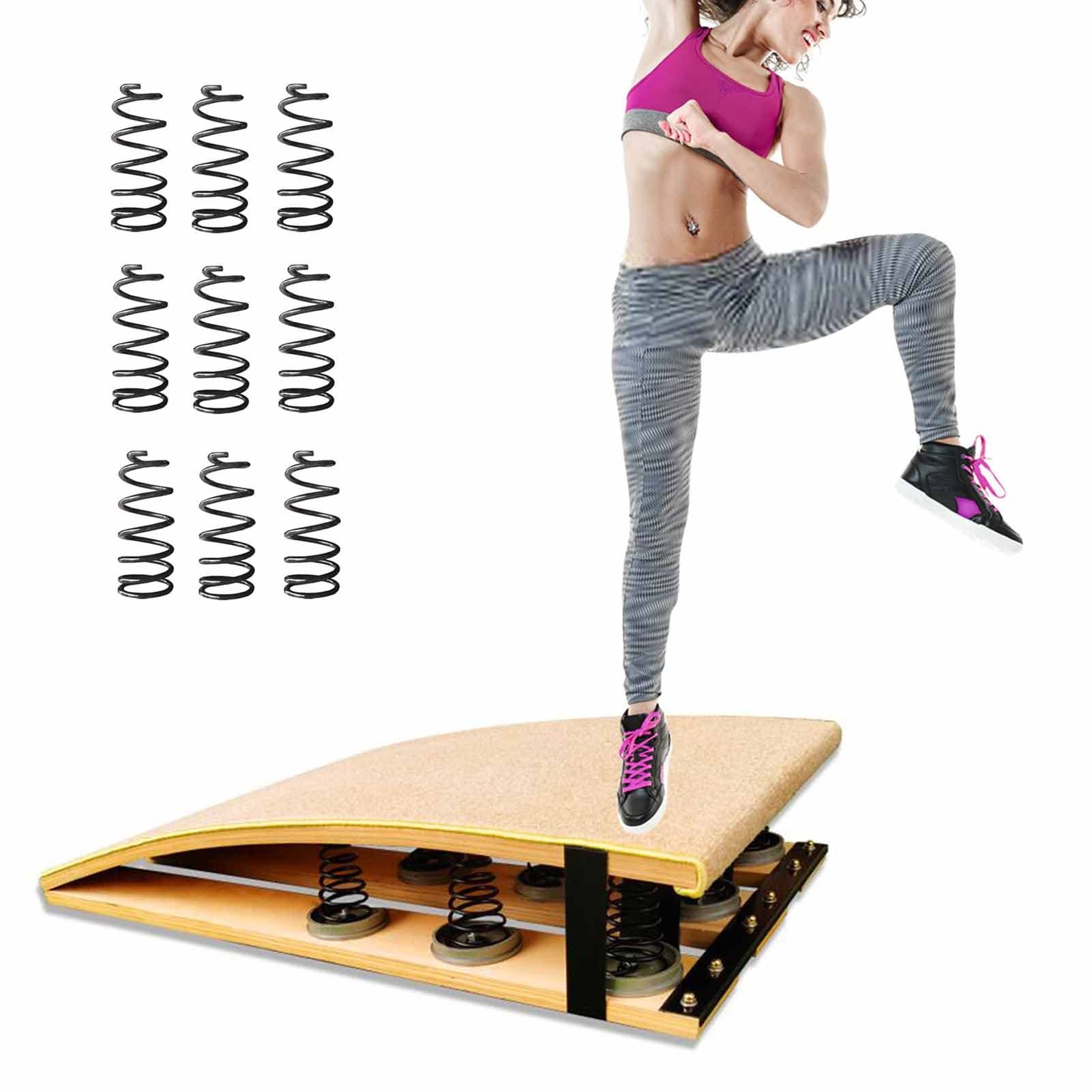 Trampolina gimnastyczna z 9 sprężynami, trampolina dla dorosłych, do domu/siłowni/klas fitness/ćwiczeń torów przeszkód, wytrzymuje 120 kg