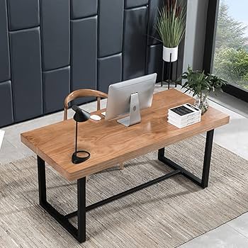 Amazon.co.jp: 無垢材のコンピューターデスク インダストリアル