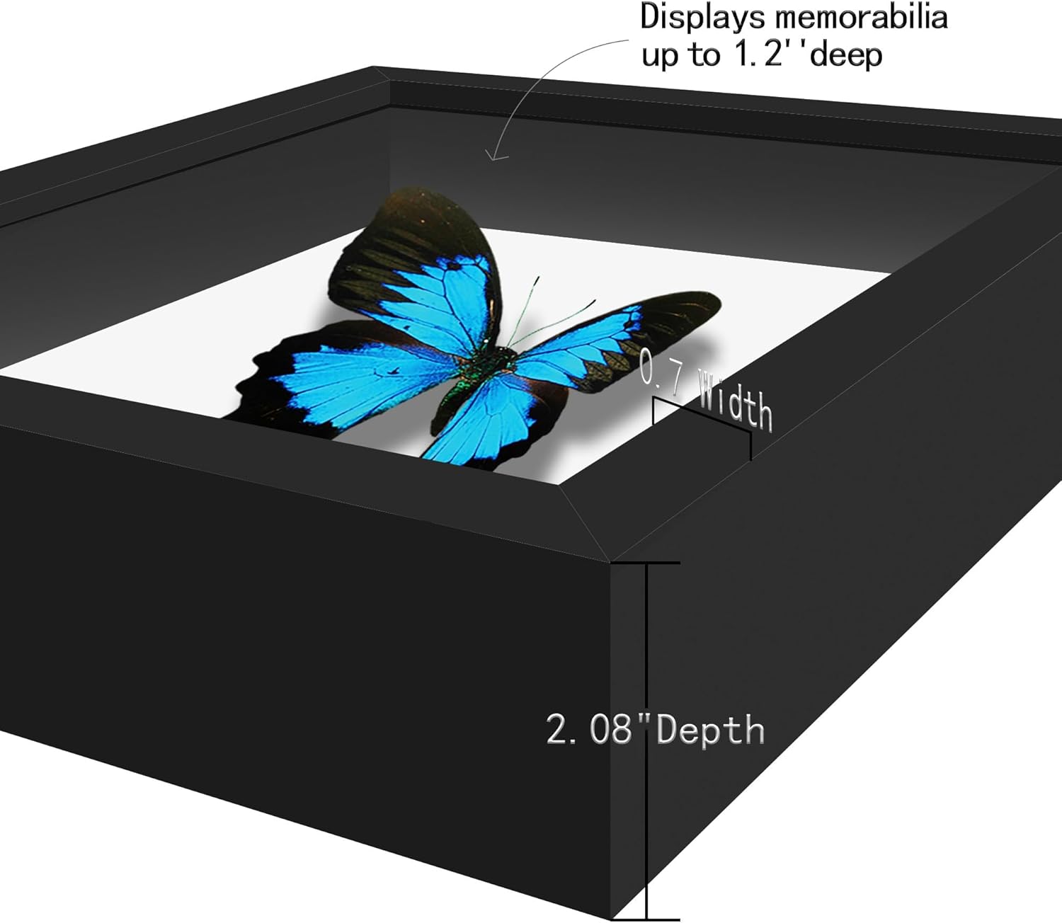 Picrit Shadow Box Frame 10x10 and 12x12, Black.