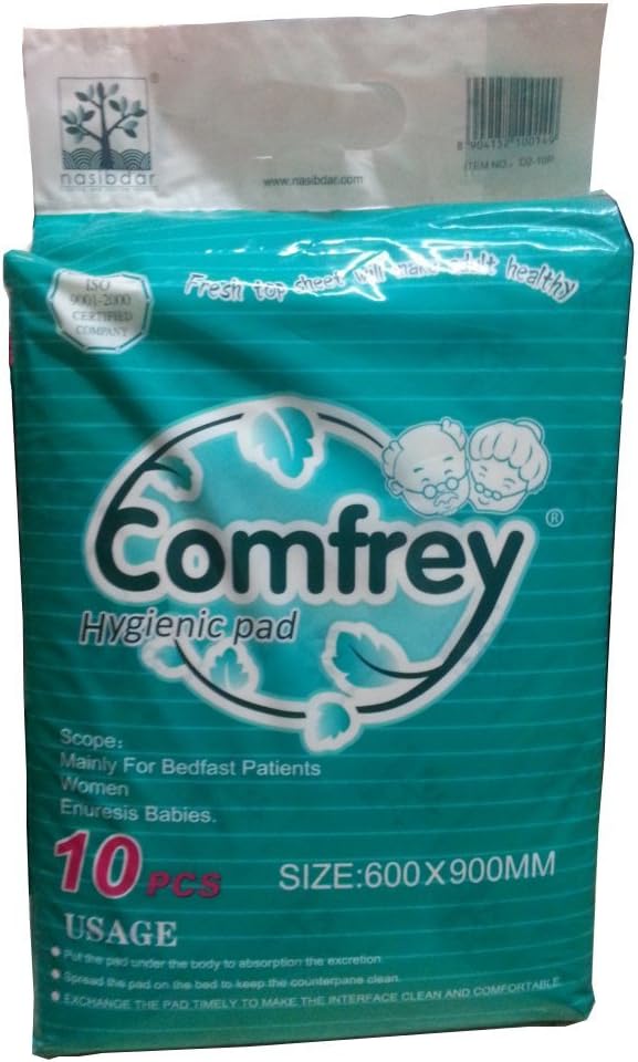 Comfrey Underpads - Hygienic Disposable Pad 60Cm X 90Cm Pack of 10's