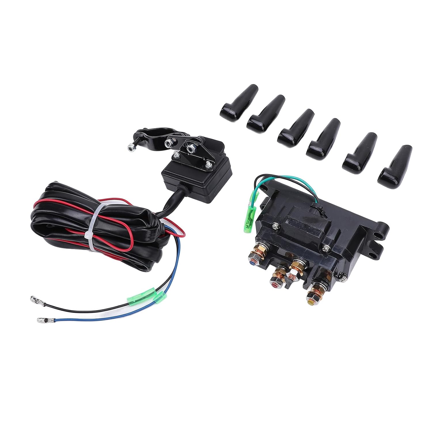 12V 250A Winch Relay Contactor with Thumb Switch Kit for Truck and UTV Winch 5000-7000lbs