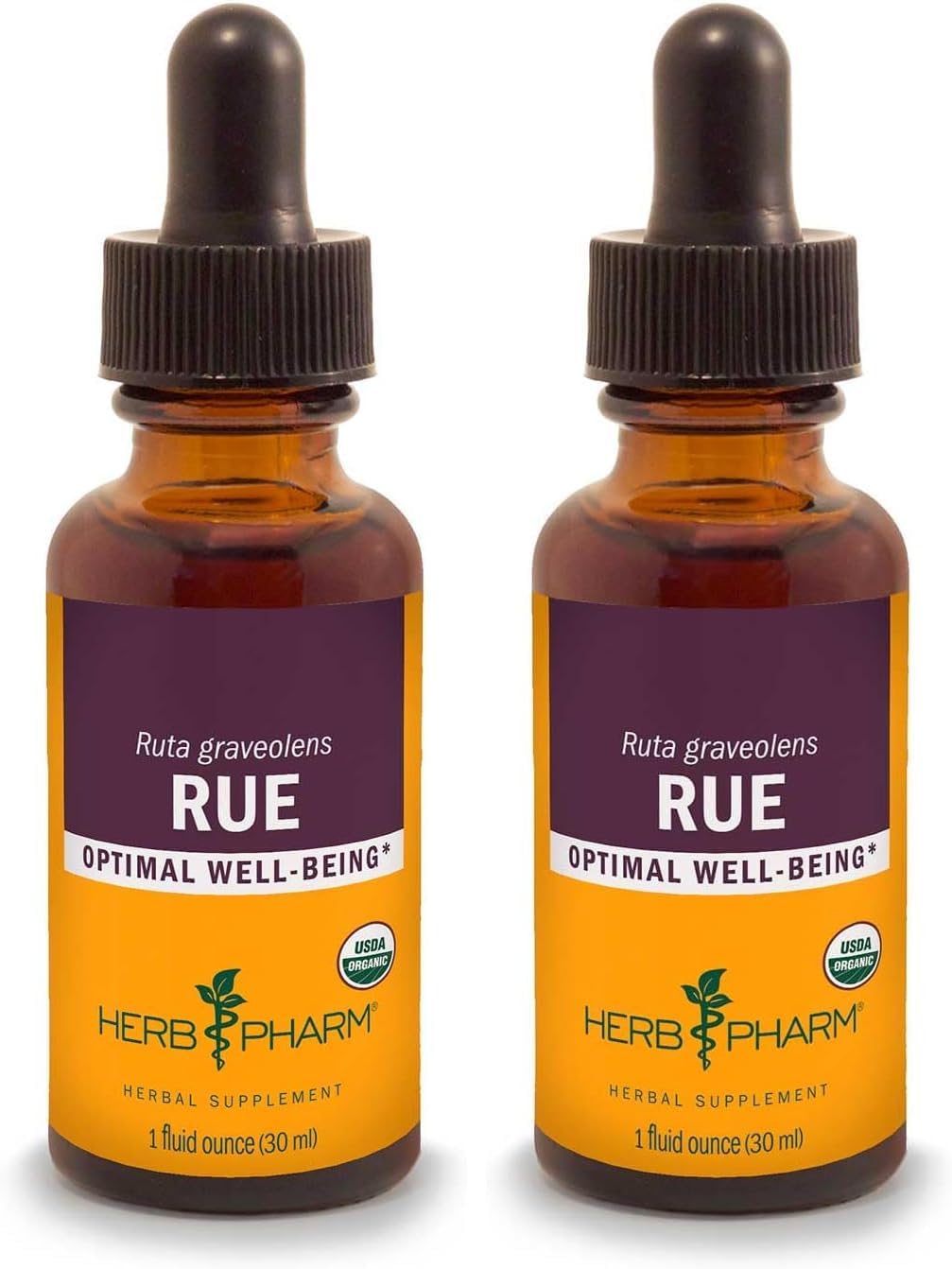 Certified Organic Rue Liquid Extract - 1 Ounce (Pack of 2)