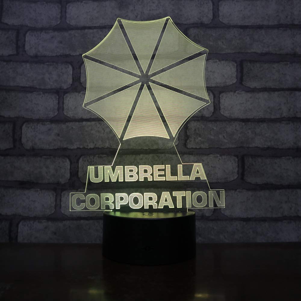 Lampada Umbrella Corporation| Decorazione Ambienti | Lampada Comodino | Luce Not