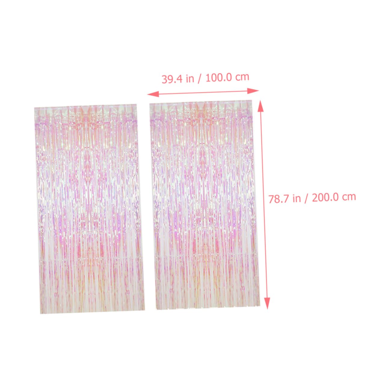 Unomor 2sets Tinsel Curtains for Birthday Party Backdrop Lightweight Rain Streamer Decorations Chic Photo Booth Background for Celebrations and Events