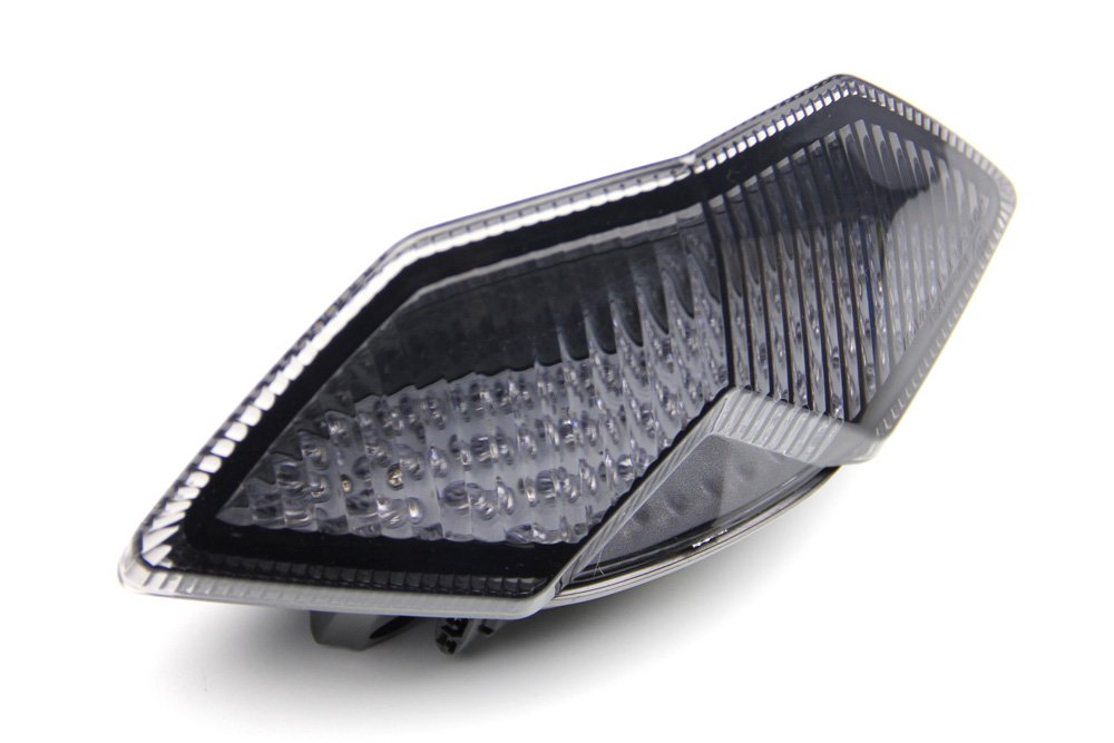 aVDB-moto Fanale posteriore indicatori di direzione integrato Compatibile con Kawasaki Z1000 2010-2012, Z1000SX e Versys 650 2011-2016 (Fumè Chiaro)