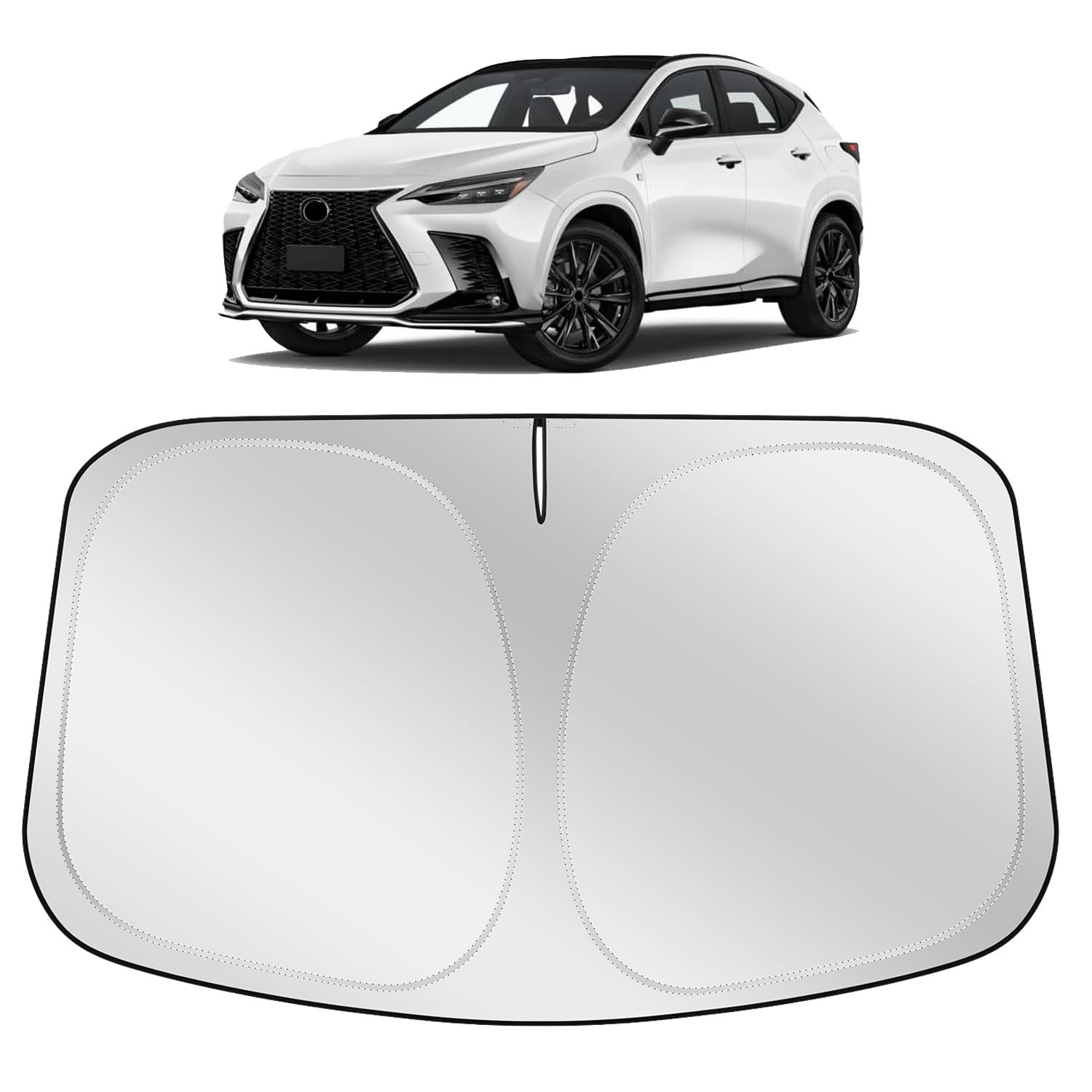 XHRING Windshield Sun Shade Sunshade Compatible with Lexus NX 300 NX250 NX350 NX350h NX450h+ NX 200T 2025 2024 2023 2022-2015 SUV Accessories Car Front Window Sun Shield Cover