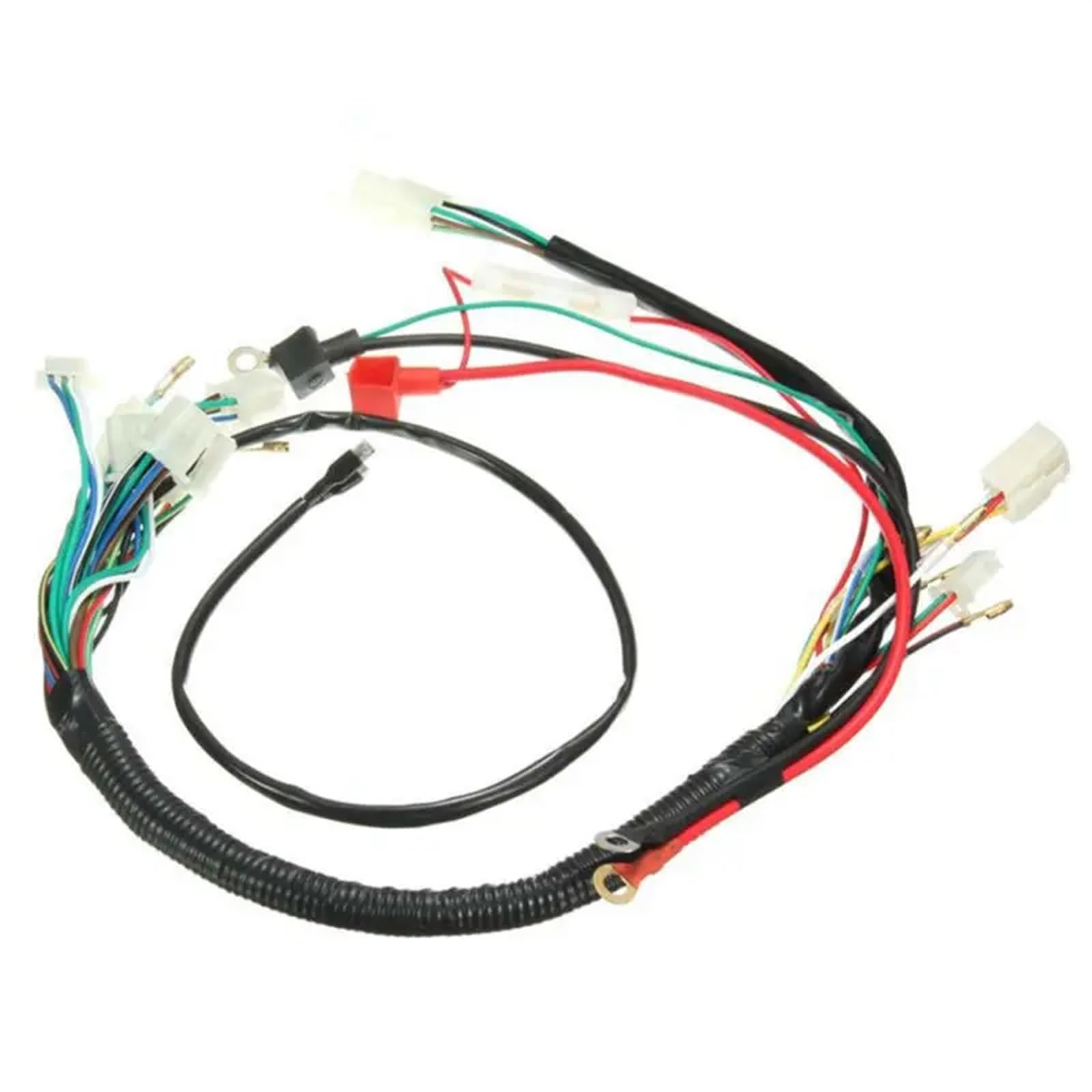 Kabelbaum FüR Motorrad Universelle elektrische Verkabelung for die meisten ATV UTV Quad 4 Wheeler 50cc 70cc 90cc 110cc 125cc Kabelbaum-Motorradzubehör FüR Motorrad