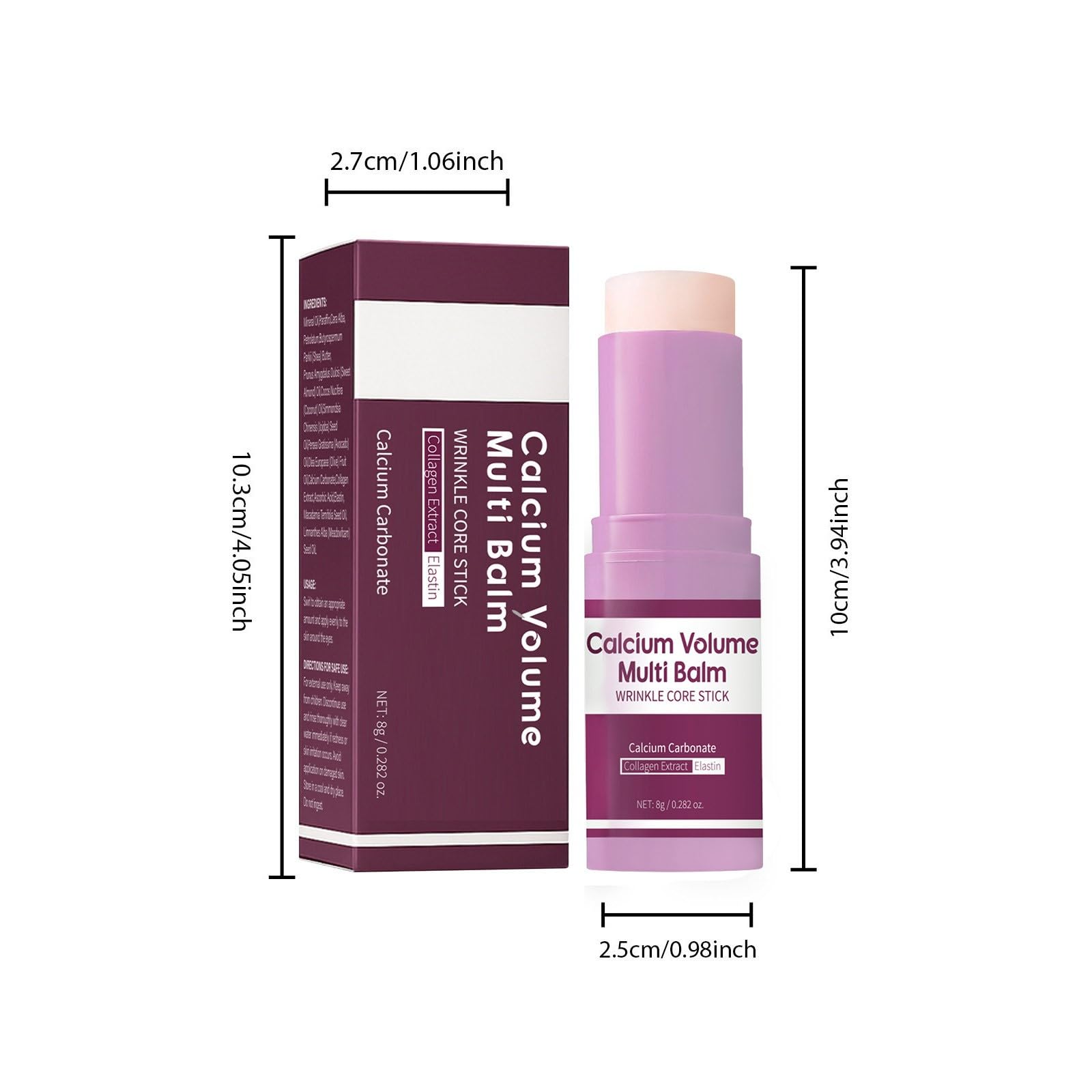 Calcium Multi Balm, przeciwstarzeniowy i ujędrniający koreański sztyft do pielęgnacji skóry, sztyft przeciwzmarszczkowy zwiększający objętość, zmniejsza cienie pod oczami, napina skórę, przeciwdziała