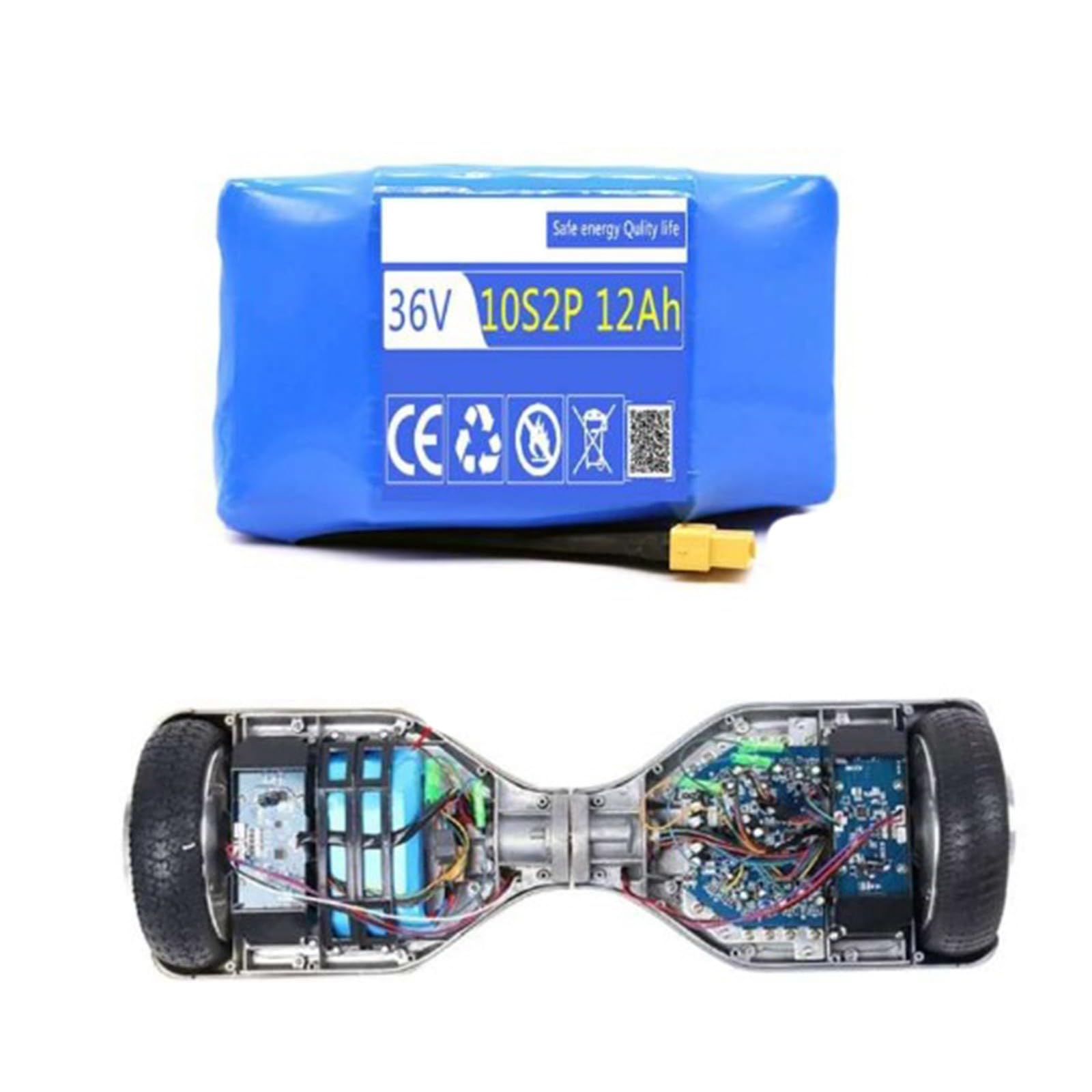36V 12AH Baterías De Iones De Litio para Patinetes Eléctricos 10S2P Batería De Iones De Litio Batería De Repuesto Placa De Protección Integrada