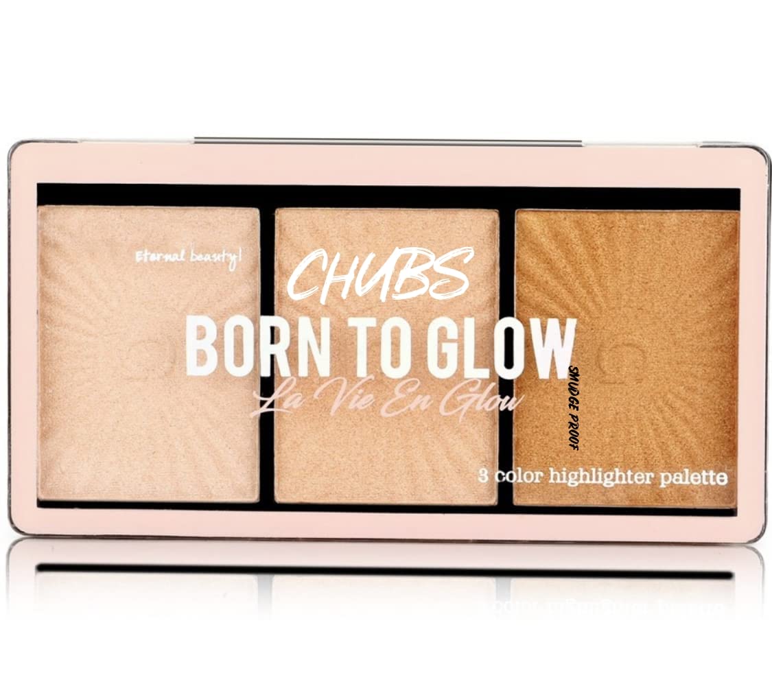 Chubs Born To Glow Highlighter and Illuminater palette) Rose Gold)-Multipurpose
