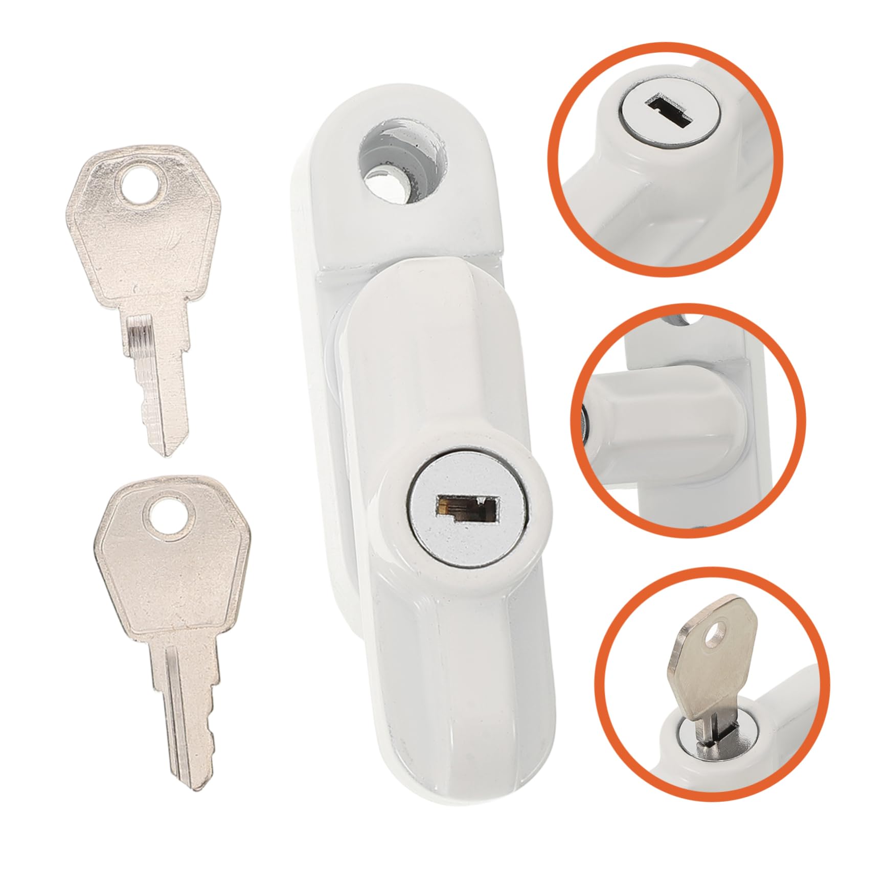 OSALADI 5ensembles Verrou De Fenêtre Type Avec Clé Serrure De Sécurité Pour Fenêtres Coulissantes Kit De Verrouillage Adapté Aux Garçon Fille Et Ajout De Style Et Sécurité à