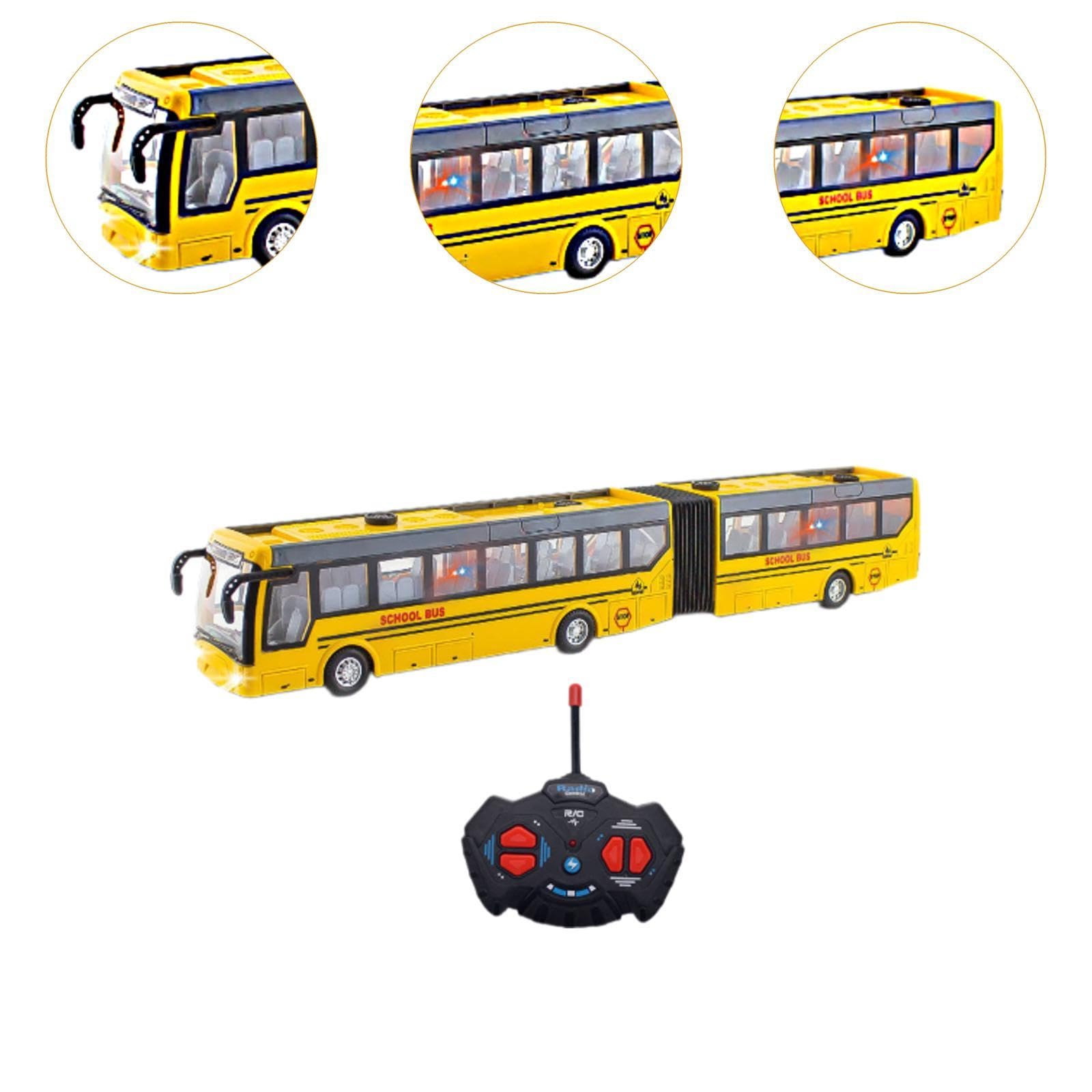 Autobus Scolastico Radiocomandato, Modello in 1:32, Giallo Lungo