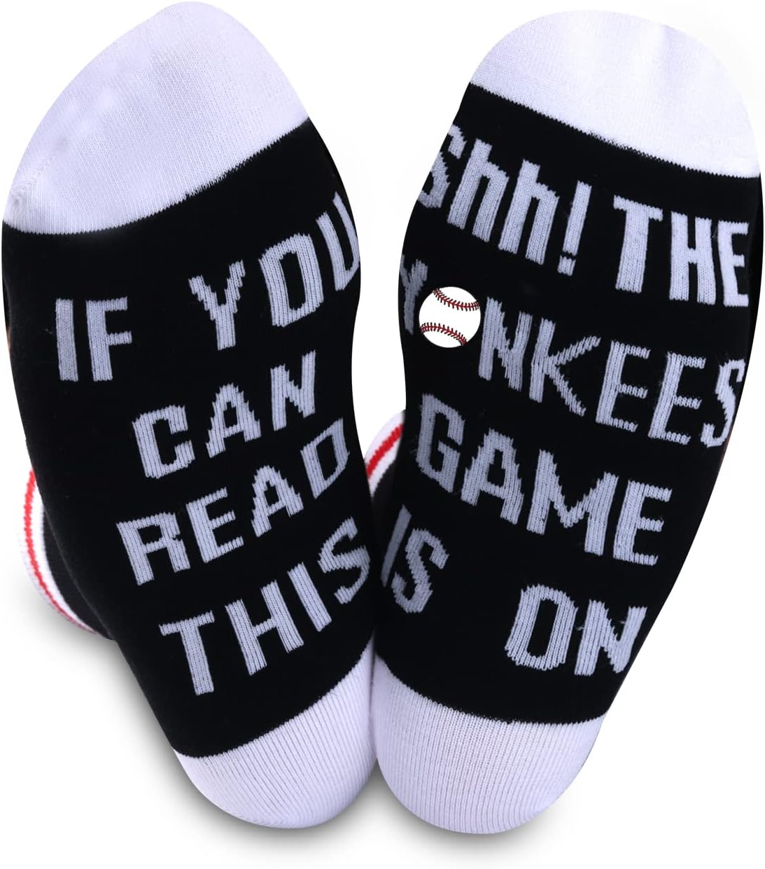 2 Pairs Socks Baseball Gift Game Day Novelty Socks for Bsaeball Lovers Team Coach Player Gift