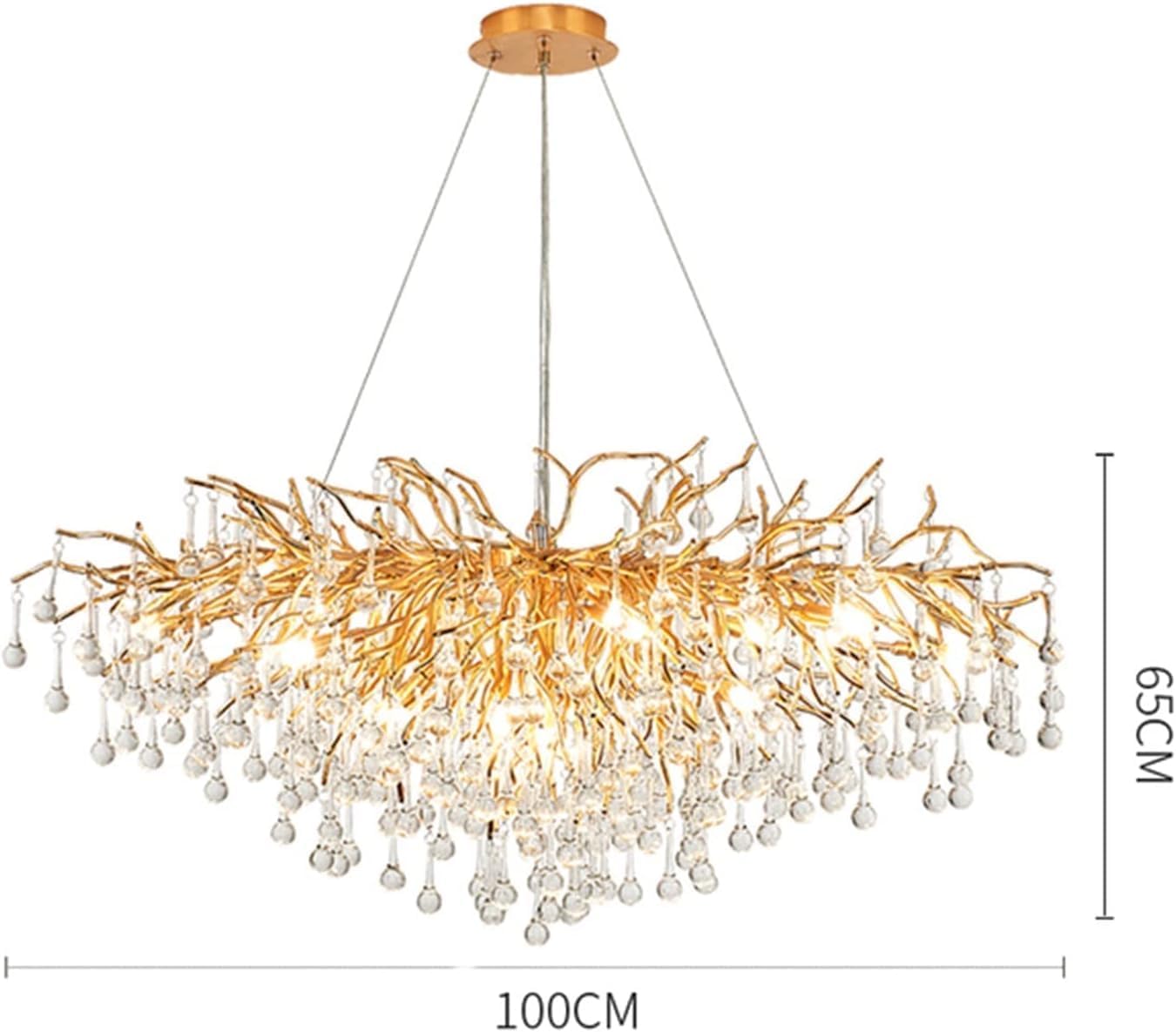 シャンデリア 照明器具, 北欧クリエイティブロングガラスシャンデリア