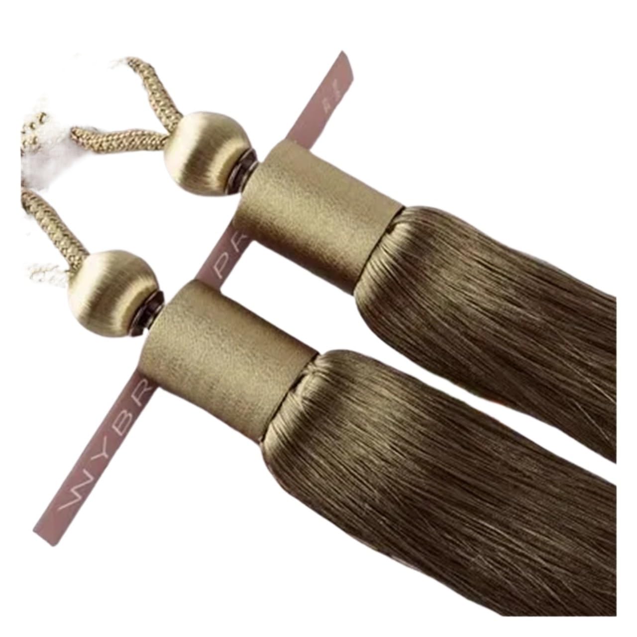 2 sztuk/partia para zasłon wisząca kula pasek do wiązania lina do wiązania sypialnia salon gobelin dekoracja Tassel(Khaki)