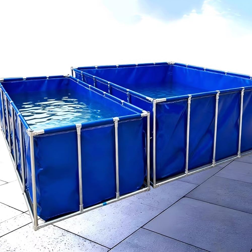 Bassin à poissons pliable en toile de jardin 3.3m avec vanne de vidange et tubes galvanisés