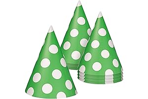 Vibrant Green Polka Dot Party Cone Hats: Elevate Your Celebrations