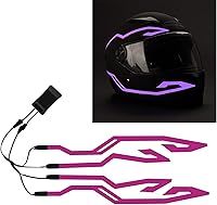 Vista 1 de 4 luces recargables para casco de motocicleta, casco de señal de conducción nocturna, calcomanía de luz EL, accesorios de tira de luz LED de 3 modos