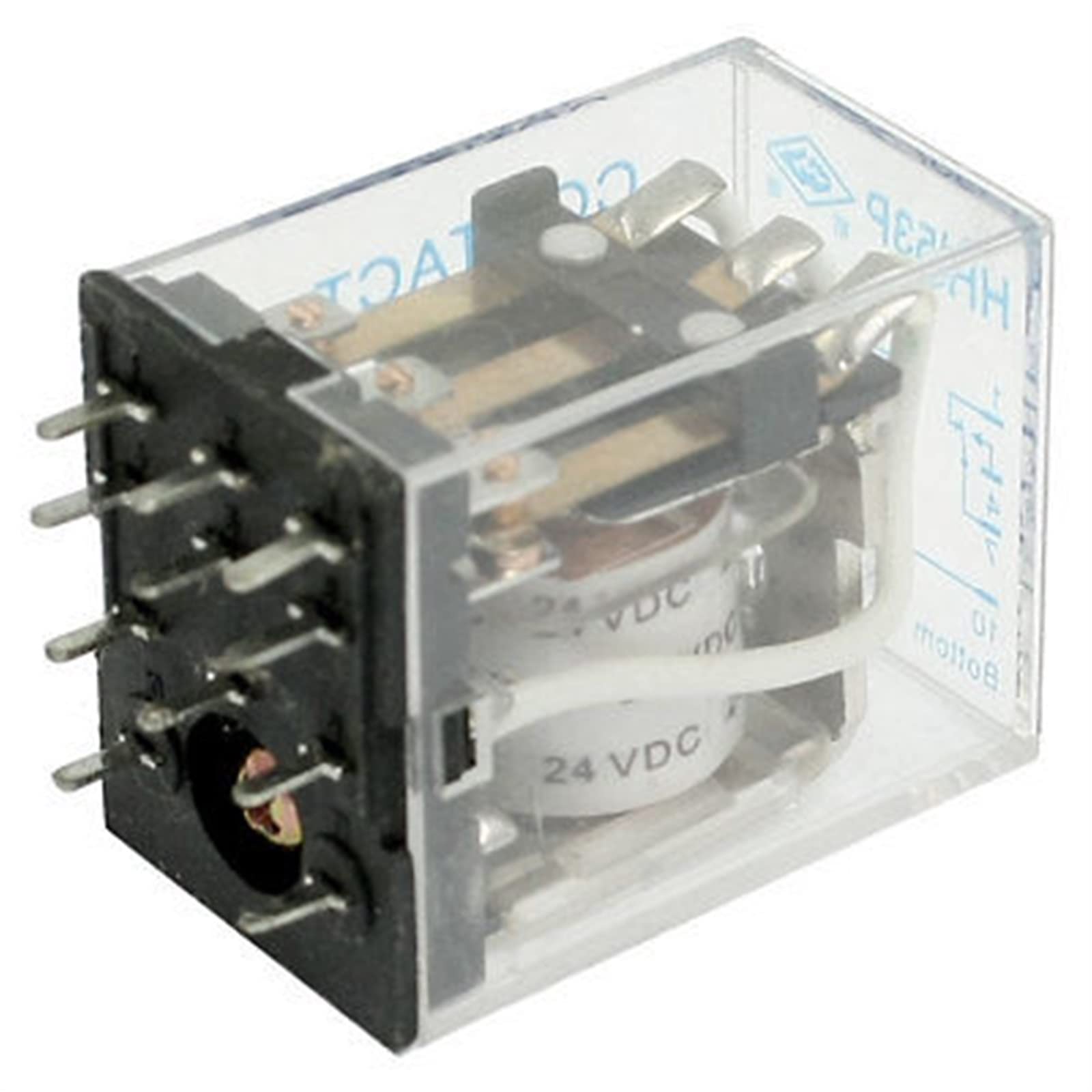 2pcs HH53PA 5A DC 24V Coil PCB General Purpose Power Relay 11 Pin 3PDT