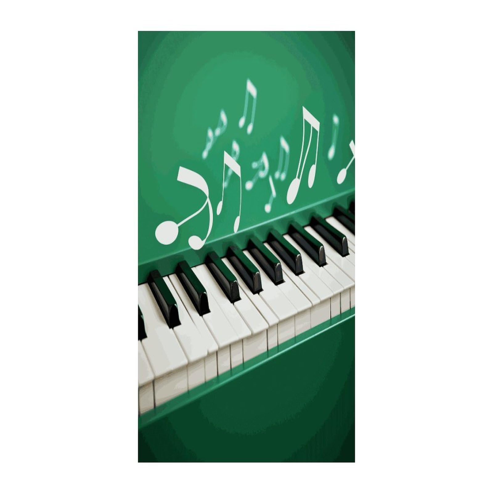 Fekiloot Style Green And White Piano Keys Door Curtain Room Divider Curtains