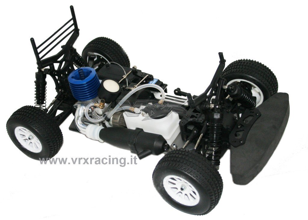 VRX Stradale Flash Rally 1/10 con motore a scoppio GO18 con cambio 1 marcia N1 con telaio in metallo radio 2.4ghz 4WD RTR carrozzeria blu R0159