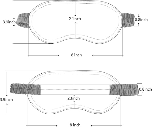 Miniatura 6 de S VICTORY SYMBOL 100% lino francés - Antifaz para dormir, viajes, suave, ligero, juego de 3, azul marino y gris oscuro