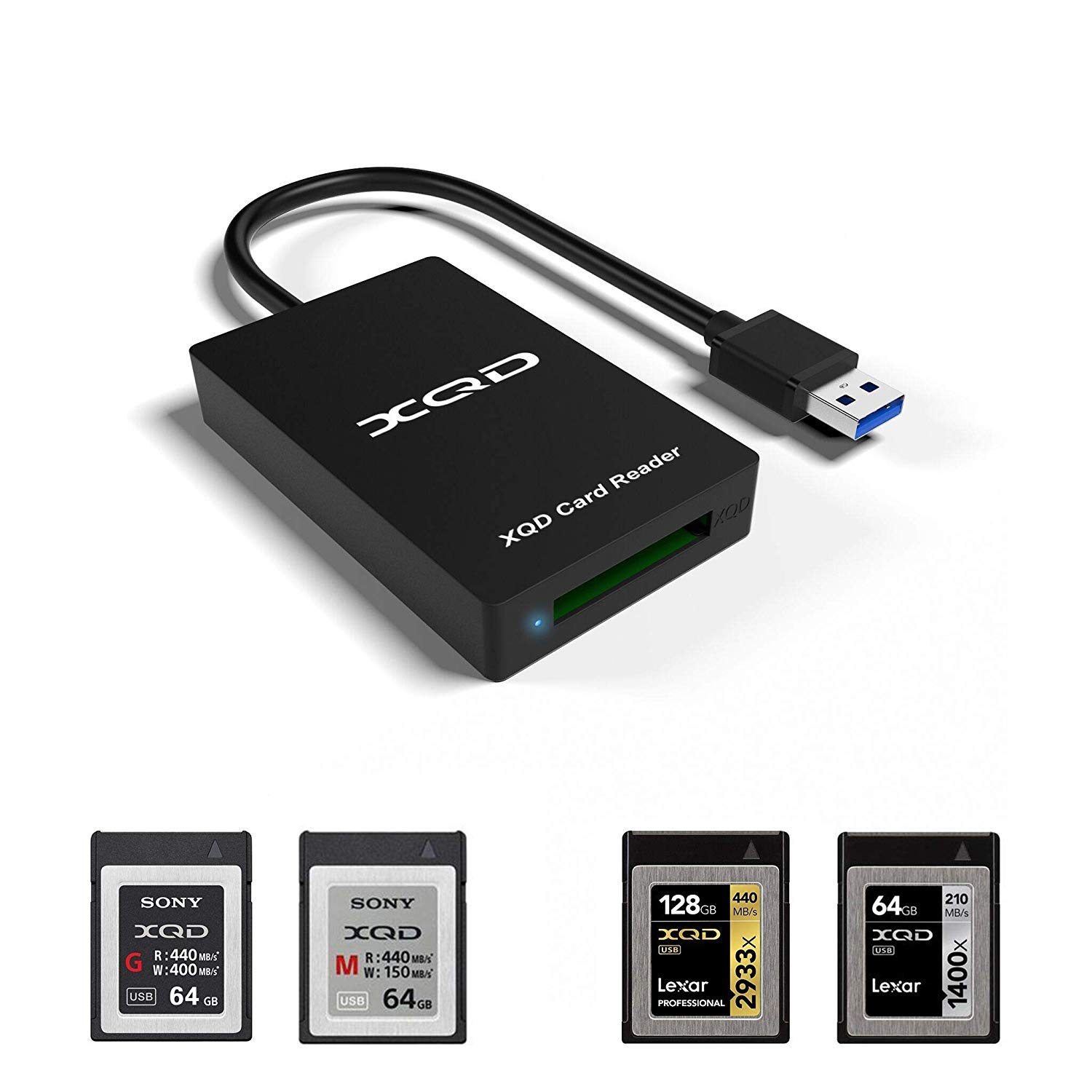 ketaky Upgraded XQD Card Reader - Compatible With Sony G/M Series, Lexar 2933x/1400x USB Mark XQD Cards - Supports Windows/Mac OS-picture-32
