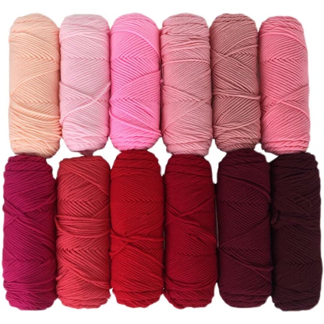 Gruba przędza szenilowa, 100 g motków przędzy dziewiarskiej, 8 nitek nici, grubość 3 mm, 110-130 m na kłębek(12 Rollsred Pink,100g/roll)