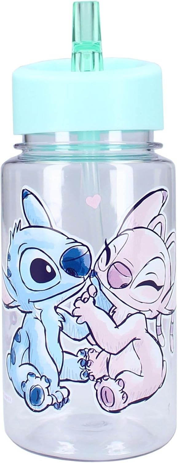 Vadobag STITCH and Angel 450 ml Plastic Bottle for Disney Lilo and Stitch Drinks