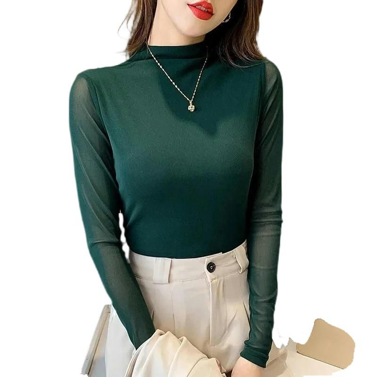 T-shirt col roulé dentelle résout le dilemme du style décontracté chic XL