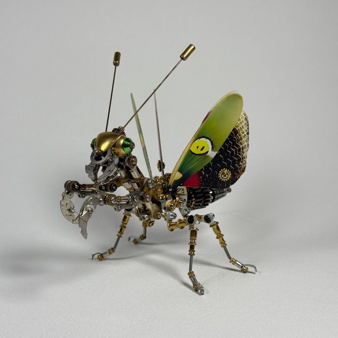 3D-Metallpuzzle Insektenmodellbausatz, 300-teiliger Steampunk-Bausatz „Mechanische Gottesanbeterin“, kreative Schreibtischdekoration, Geschenk für Erwachsene