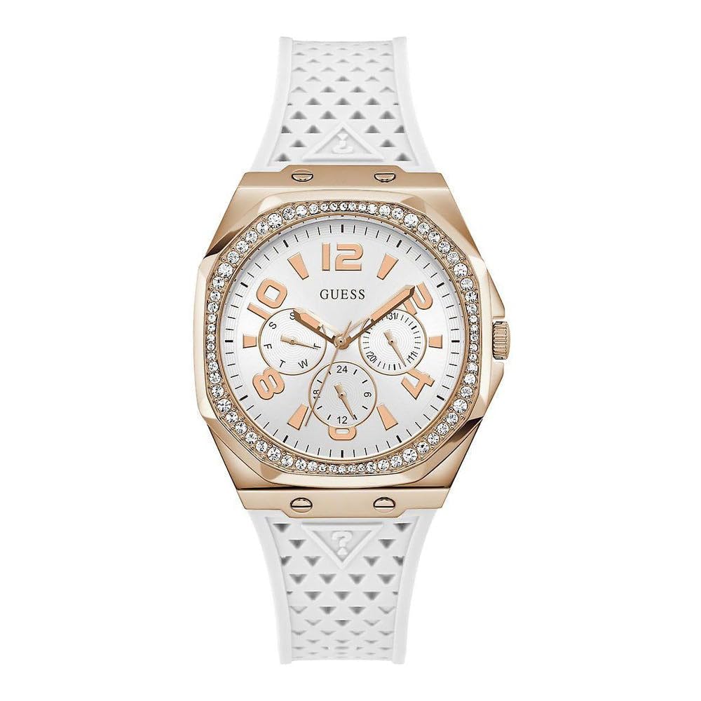 GUESS Silicone Women White Octogonal Dial Analogue Watch- Gw0694L3 (B0CRDZ2ZV3) Amazon Price History, Amazon Price Tracker