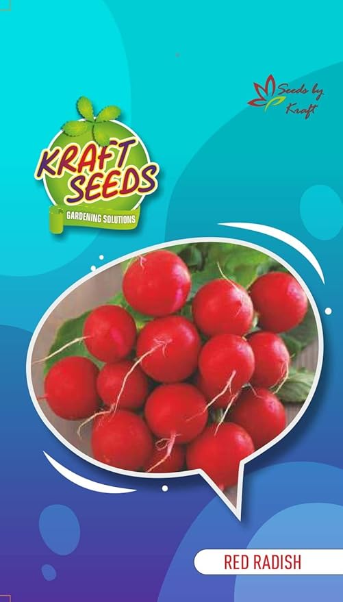 Kraft Seeds Patio Radish Vegetable Seeds (Red, Pack of 2)