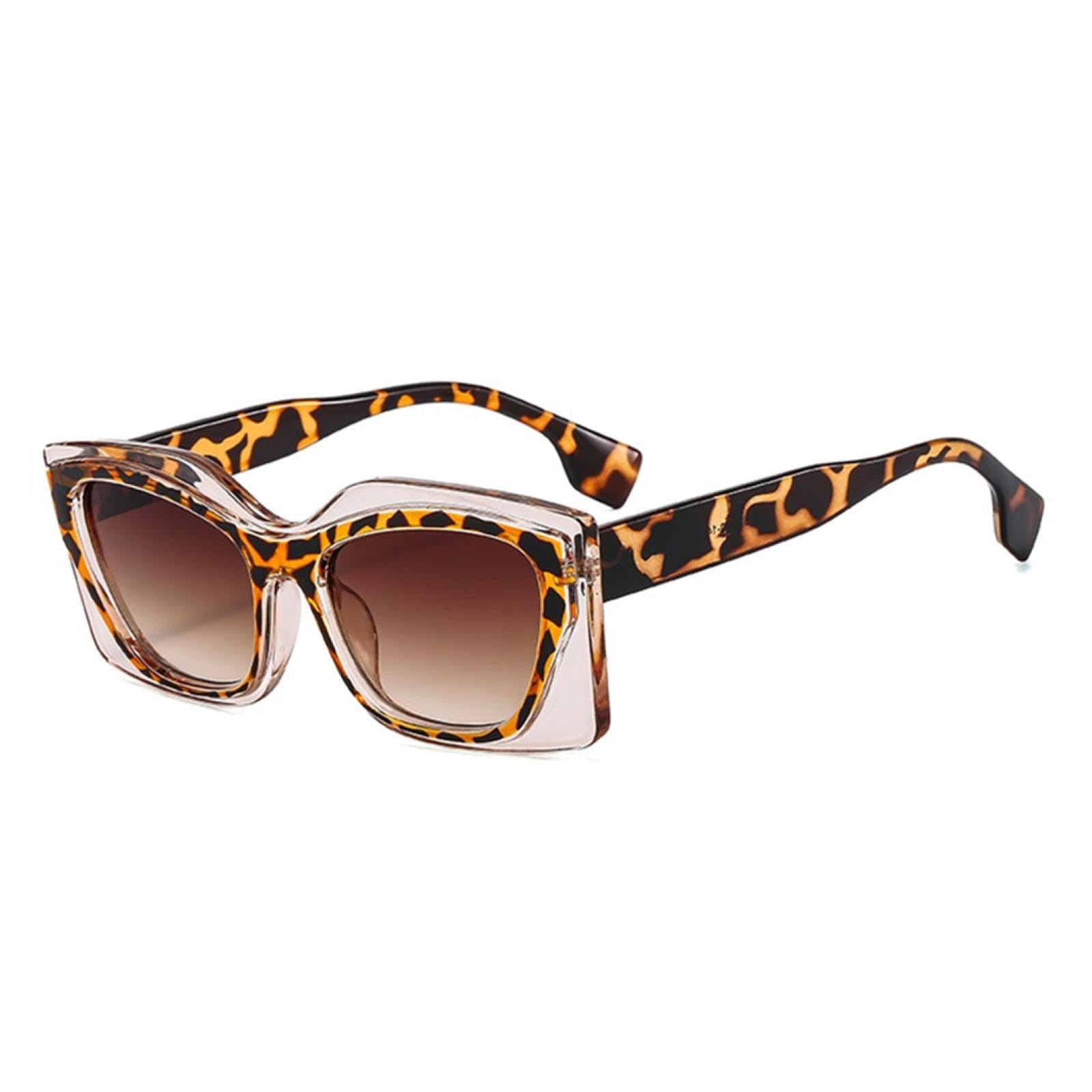 Lunettes de soleil œil de chat transparentes UV400 pour un style d'été chic - 7