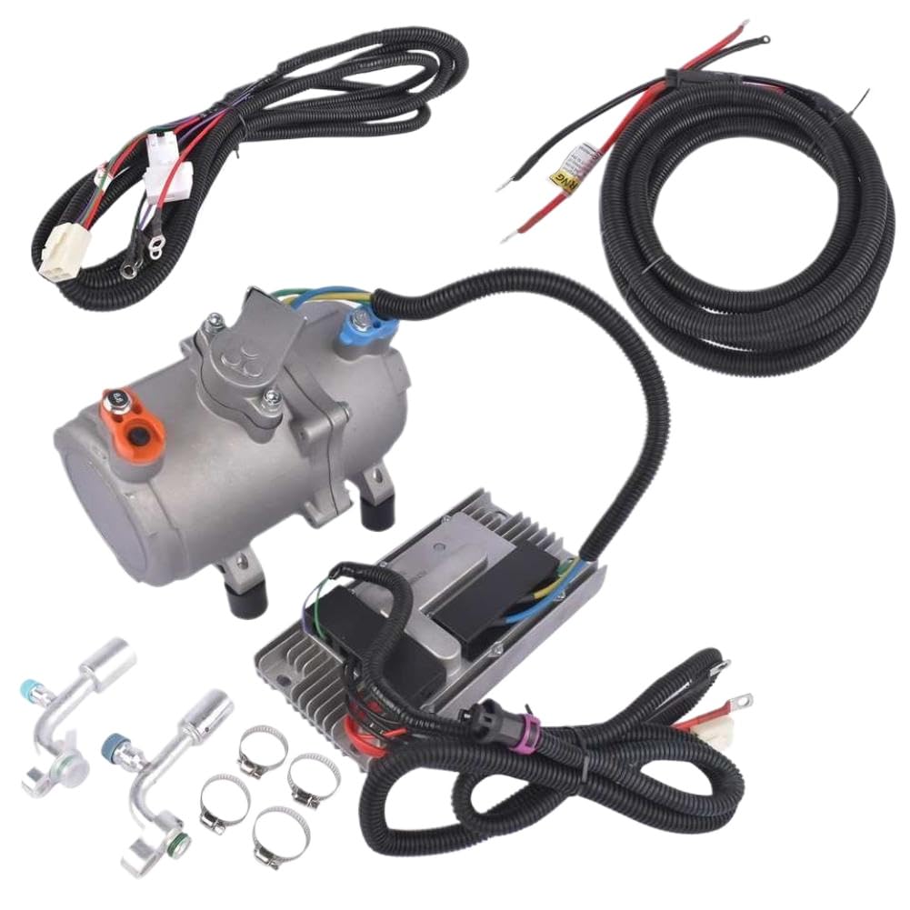 Kit de compresor de aire acondicionado de 12 V, compatible con vehículos recreativos, furgonetas, autobuses