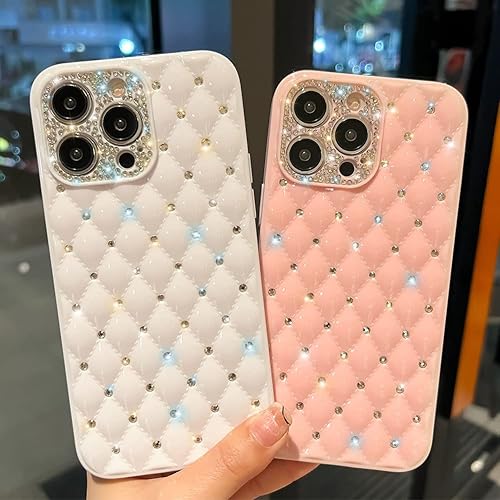 Miniatura 2 de Funda brillante compatible con iPhone 13 con diamantes brillantes, TPU flexible con purpurina, ajuste delgado, antideslizante, protección de cámara