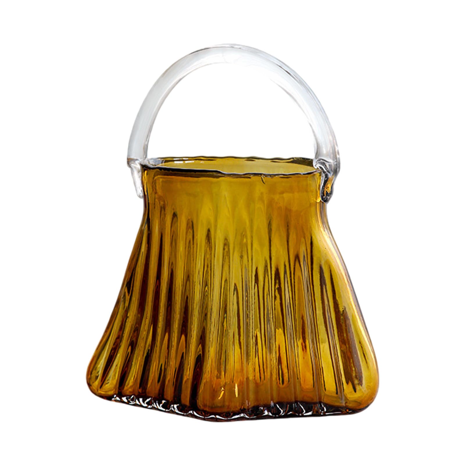 NVOQILIN Vases Centerpiece Glass Handbag Decoration for Home Decoraion Birthday Wedding Housewarming Gift Decorative Glass Jar