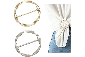 2PCS Silk Scarf Buckle For Women