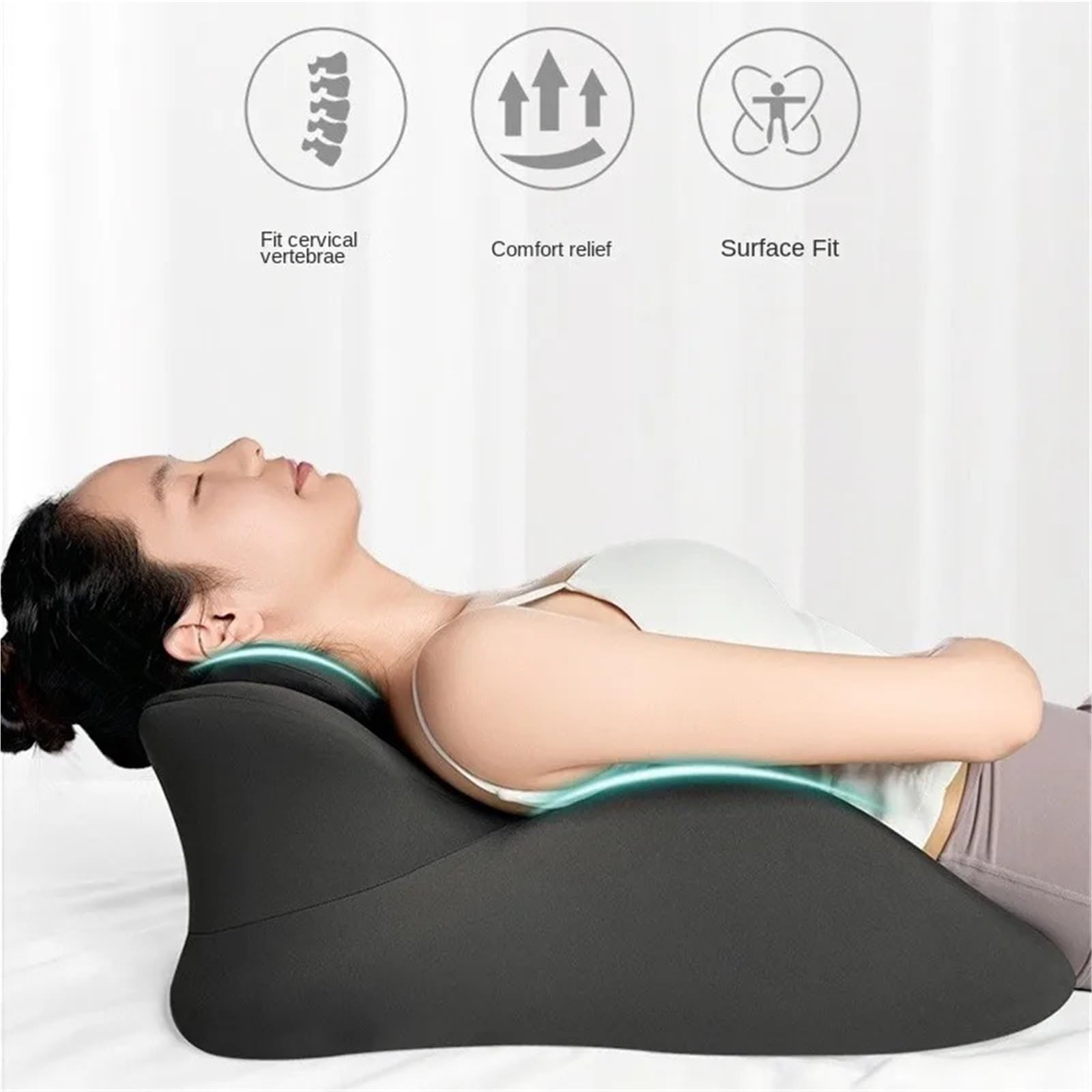 Oreiller multifonction en mousse à mémoire de forme ergonomique pour couples, fessiers, lombaires, grossesses (gris)