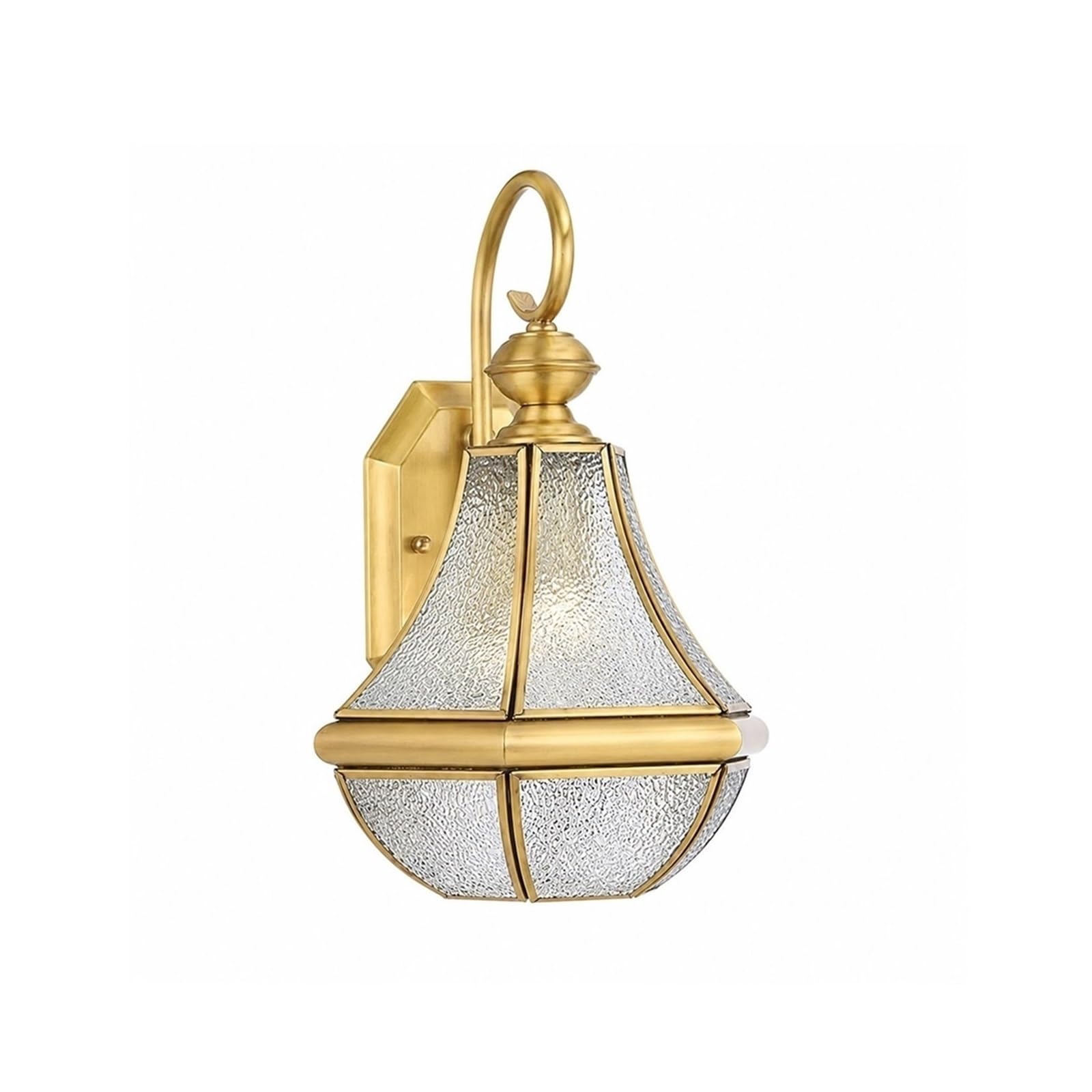 OZBMA Waterproof Wall Lamp with Diamond Glass, European Style Outdoor Light, Vintage Brass Sconce E27, Porch Lighting Fixtures for Foyer Patio Entryway Balcony Garden Threshold