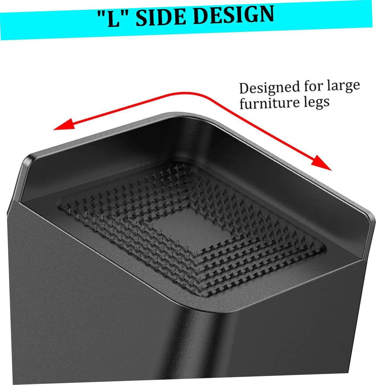 Lurrose 4pcs Rubber Bed Risers Couch Feet Pads Furniture Leveling Feet Slip for Sofa Table Chair Legs